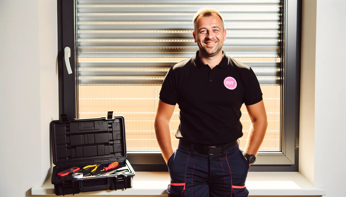 Reparateur Dépanne'Volets souriant apres intervention volet roulant a Seine et Marne