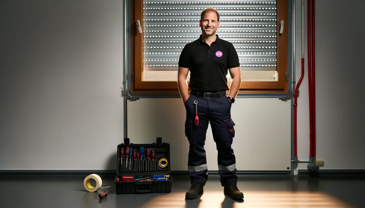 Reparateur Dépanne'Volets souriant apres intervention volet roulant a Villejuif